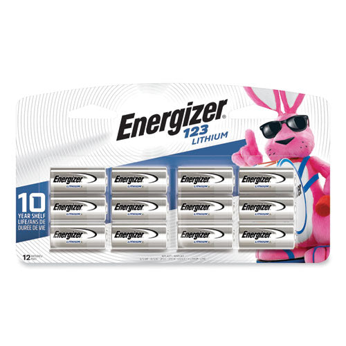 123 Lithium Photo Battery, 3 V, 12/Pack-(EVEEL123BP12)