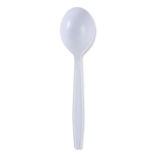 Heavyweight Wrapped Polypropylene Cutlery, Soup Spoon, White, 1,000/Carton-(BWKSSHWPPWIW)