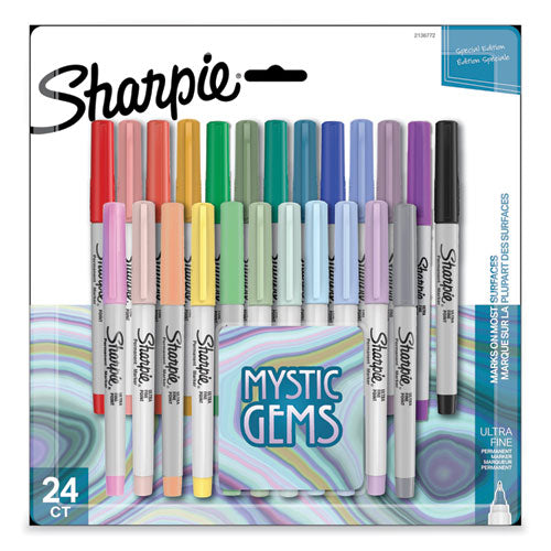 Mystic Gems Markers, Ultra-Fine Needle Tip, Assorted, 24/Pack-(SAN2136772)