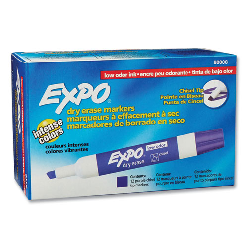 Low-Odor Dry-Erase Marker, Broad Chisel Tip, Purple-(SAN80008)