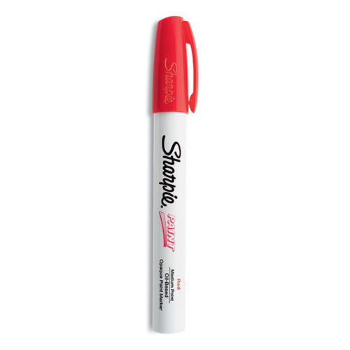 Permanent Paint Marker, Medium Bullet Tip, Red-(SAN35550)