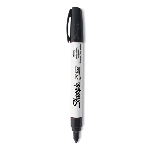 Permanent Paint Marker, Medium Bullet Tip, Black-(SAN35549)