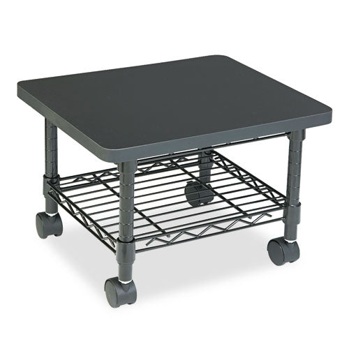 Underdesk Printer/Fax Stand, Engineered Wood, 2 Shelves, 19" x 16" x 13.5", Black-(SAF5206BL)