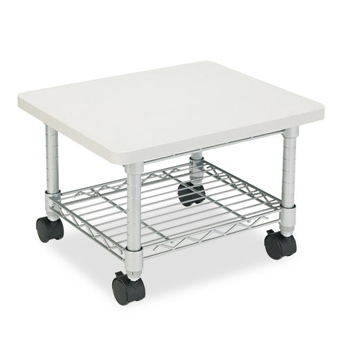Underdesk Printer/Fax Stand, Engineered Wood, 2 Shelves, 19" x 16" x 13.5", Gray-(SAF5206GR)