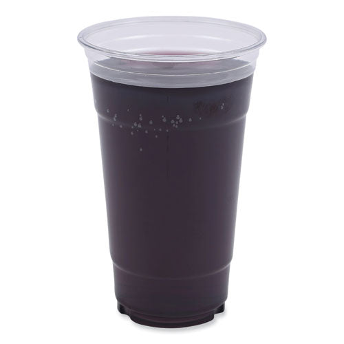 Clear Plastic Cold Cups, 24 oz, PET, 50 Cups/Sleeve, 12 Sleeves/Carton-(BWKPET24)