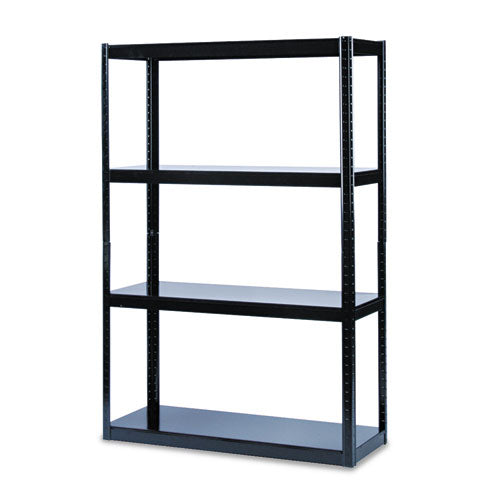 Boltless Steel Shelving, Five-Shelf, 48w x 18d x 72h, Black-(SAF5246BL)