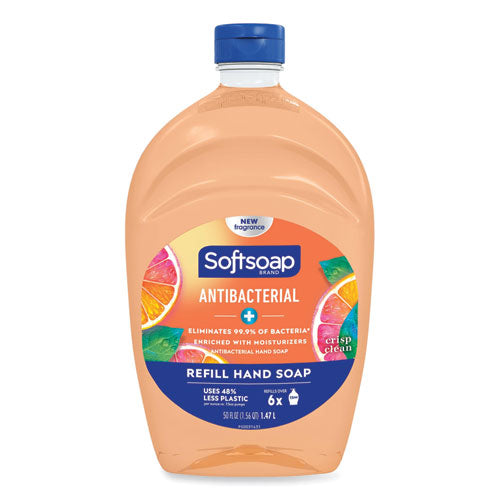 Antibacterial Liquid Hand Soap Refills, Fresh, 50 oz, Orange, 6/Carton-(CPC46325)