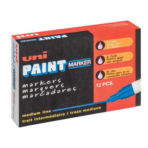 Permanent Marker, Medium Bullet Tip, Blue-(UBC63603)