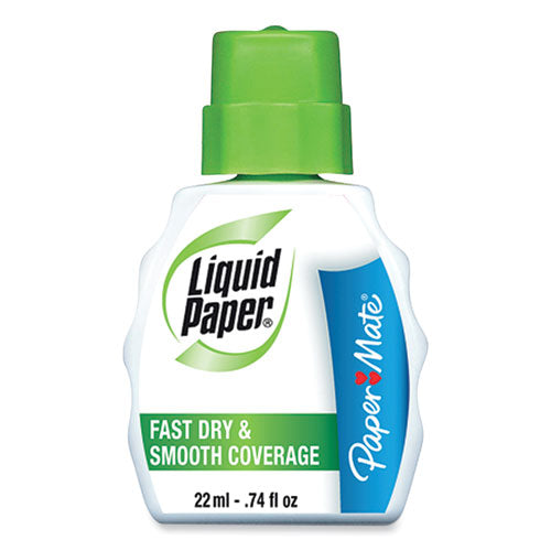 Fast Dry Correction Fluid, 22 ml Bottle, White, Dozen-(PAP5640115)