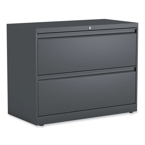 Lateral File, 2 Legal/Letter/A4/A5-Size File Drawers, Charcoal, 36" x 18.63" x 28"-(ALEHLF3629CC)