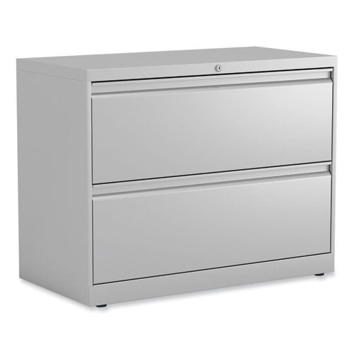 Lateral File, 2 Legal/Letter-Size File Drawers, Light Gray, 36" x 18.63" x 28"-(ALEHLF3629LG)