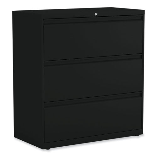 Lateral File, 3 Legal/Letter/A4/A5-Size File Drawers, Black, 36" x 18.63" x 40.25"-(ALEHLF3641BL)