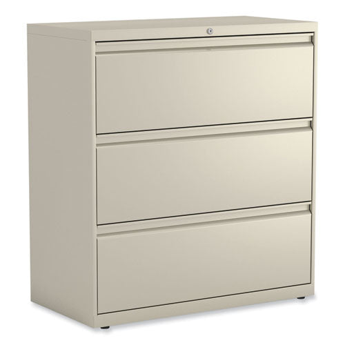 Lateral File, 3 Legal/Letter/A4/A5-Size File Drawers, Putty, 36" x 18.63" x 40.25"-(ALEHLF3641PY)