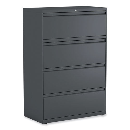 Lateral File, 4 Legal/Letter/A4/A5-Size File Drawers, Charcoal, 36" x 18.63" x 52.5"-(ALEHLF3654CC)