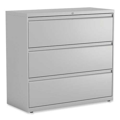 Lateral File, 3 Legal/Letter/A4/A5-Size File Drawers, Light Gray, 42" x 18.63" x 40.25"-(ALEHLF4241LG)