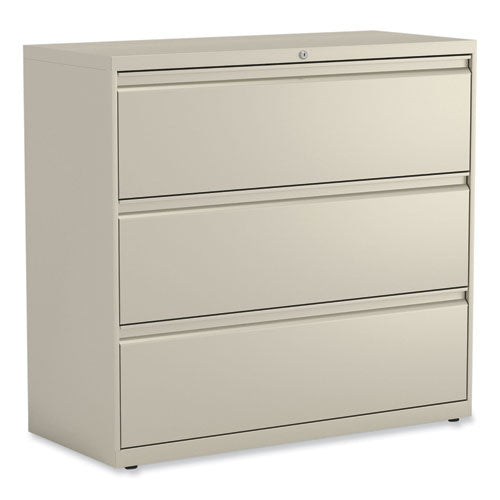 Lateral File, 3 Legal/Letter/A4/A5-Size File Drawers, Putty, 42" x 18.63" x 40.25"-(ALEHLF4241PY)