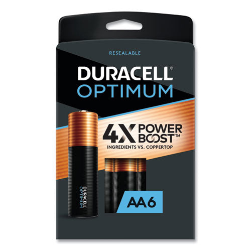 Optimum Alkaline AA Batteries, 6/Pack-(DUROPT1500B6PRT)