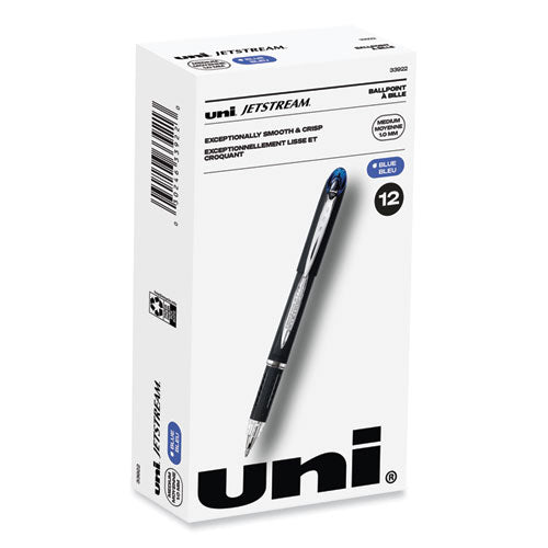 Jetstream Stick Ballpoint Pen, Bold 1 mm, Blue Ink, Black Barrel-(UBC33922)
