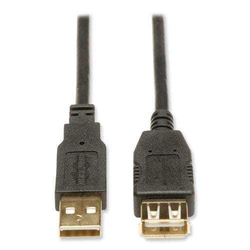 USB 2.0 A Extension Cable, 10 ft, Black-(TRPU024010)