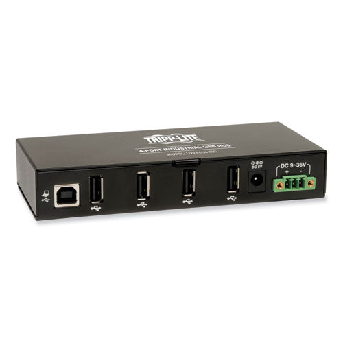 USB 2.0 Mini Hub, 4 Ports, Black-(TRPU223004IND)