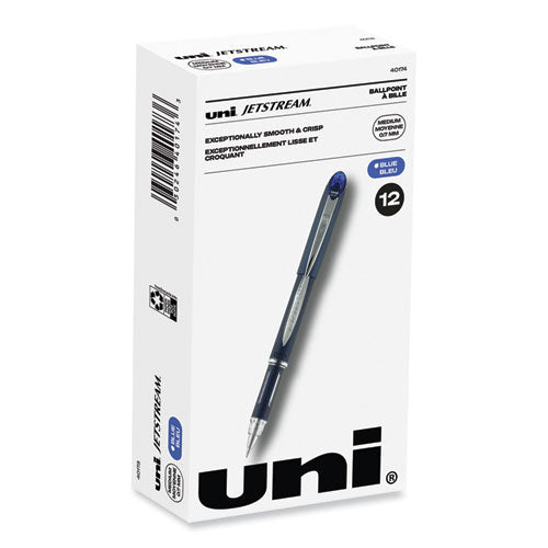 Jetstream Ballpoint Pen, Stick, Fine 0.7 mm, Blue Ink, Blue Barrel-(UBC40174)