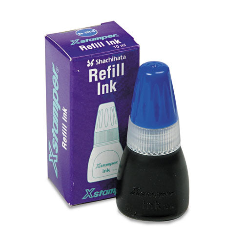 Refill Ink for Xstamper Stamps, 10 mL Bottle, Blue-(XST22113)