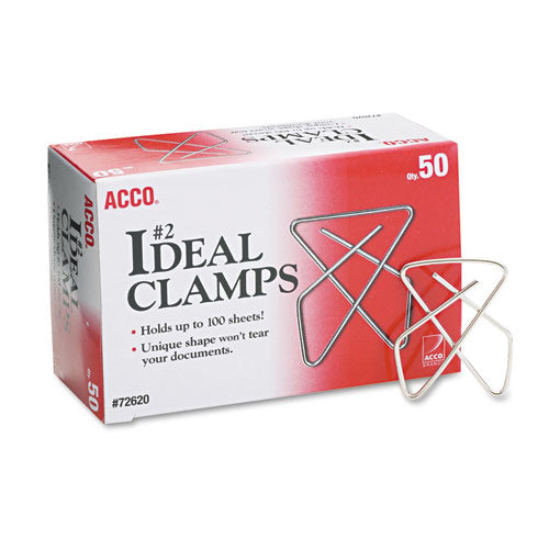 Ideal Clamps, #2, Smooth, Silver, 50/Box-(ACC72620)