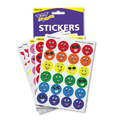 Stinky Stickers Variety Pack, Smiles and Stars, Assorted Colors, 648/Pack-(TEPT83905)