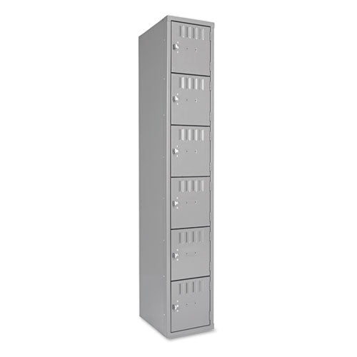 Box Compartments, Single Stack, 12w x 18d x 72h, Medium Gray-(TNNBS6121812AMG)