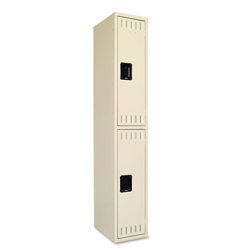 Double Tier Locker, Single Stack, 12w x 18d x 72h, Sand-(TNNDTS121836ASD)