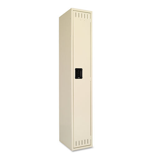 Single-Tier Locker, One Locker with Hat Shelf and Coat Rod, 12w x 18d x 72h, Sand-(TNNSTS121872ASD)