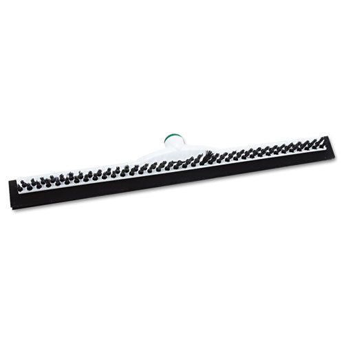 Sanitary Brush with Squeegee, Black Polypropylene Bristles, 22" Brush-(UNGPB55A)