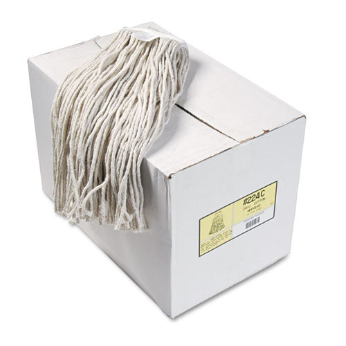 Premium Cut-End Wet Mop Heads, Cotton, 24oz, White, 12/Carton-(BWK224CCT)