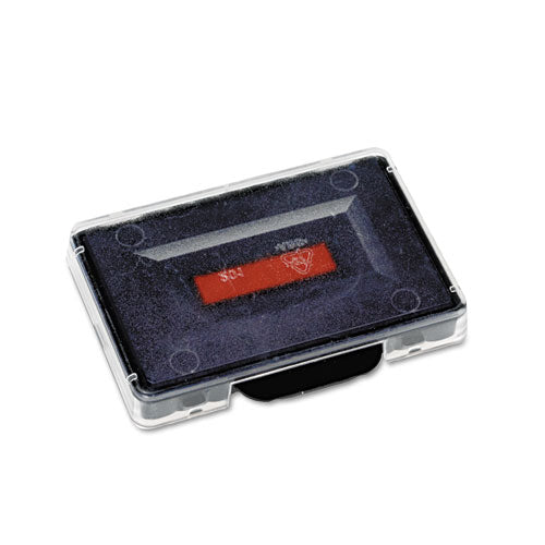 T5460 Professional Replacement Ink Pad for Trodat Custom Self-Inking Stamps, 1.38" x 2.38", Blue/Red-(USSP5460BR)